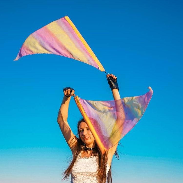 Flag Poi Pair "Banana dream"