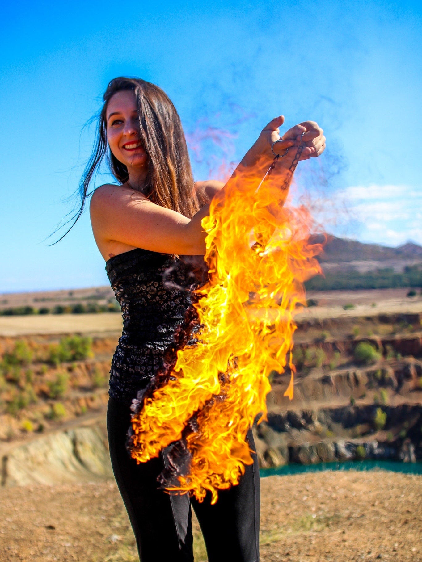 Pair Kevlar Rope Fire Snake Poi