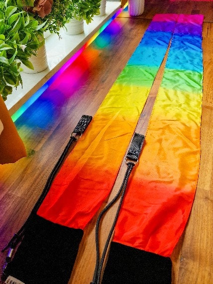 Wind Poi ribbon fabric Rainbow