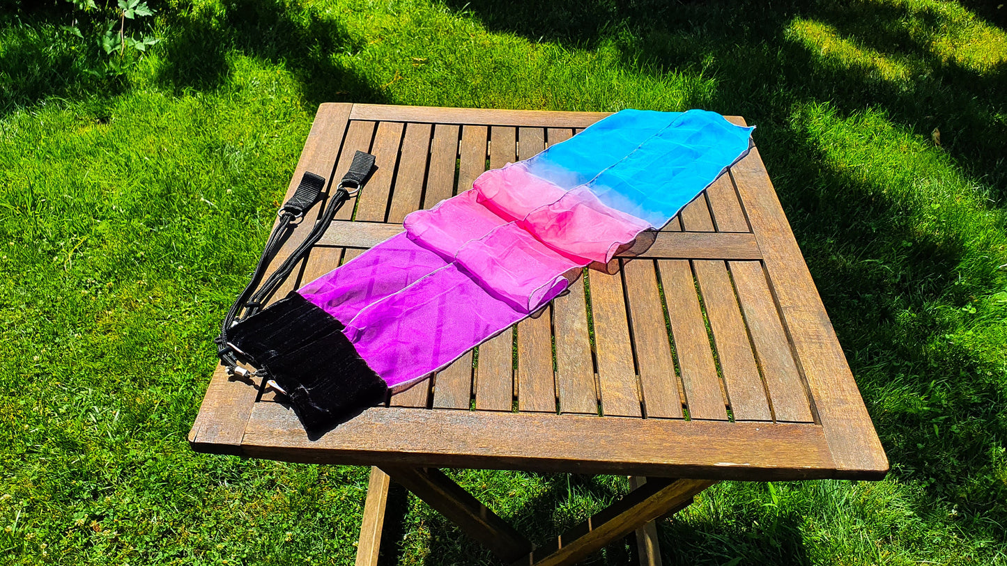 Wind Poi ribbon fabric training spinning and dancing fabric poi