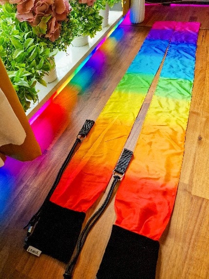 Wind Poi ribbon fabric Rainbow