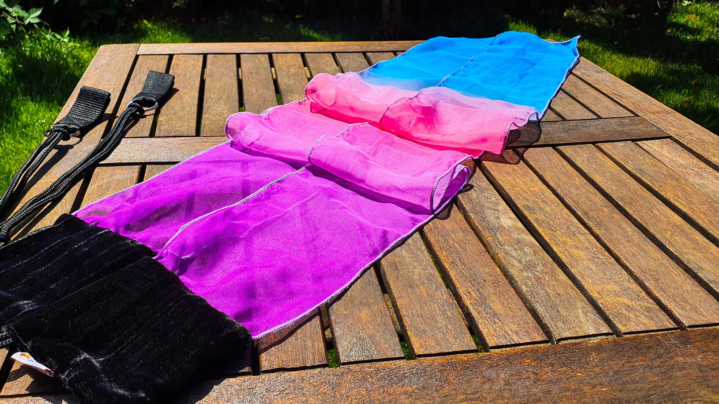 Wind Poi ribbon fabric training spinning and dancing fabric poi