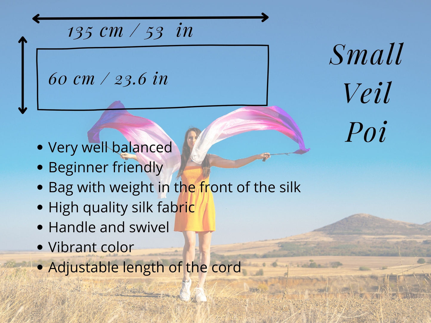 VEIL Falg Poi small size / poi made of silk