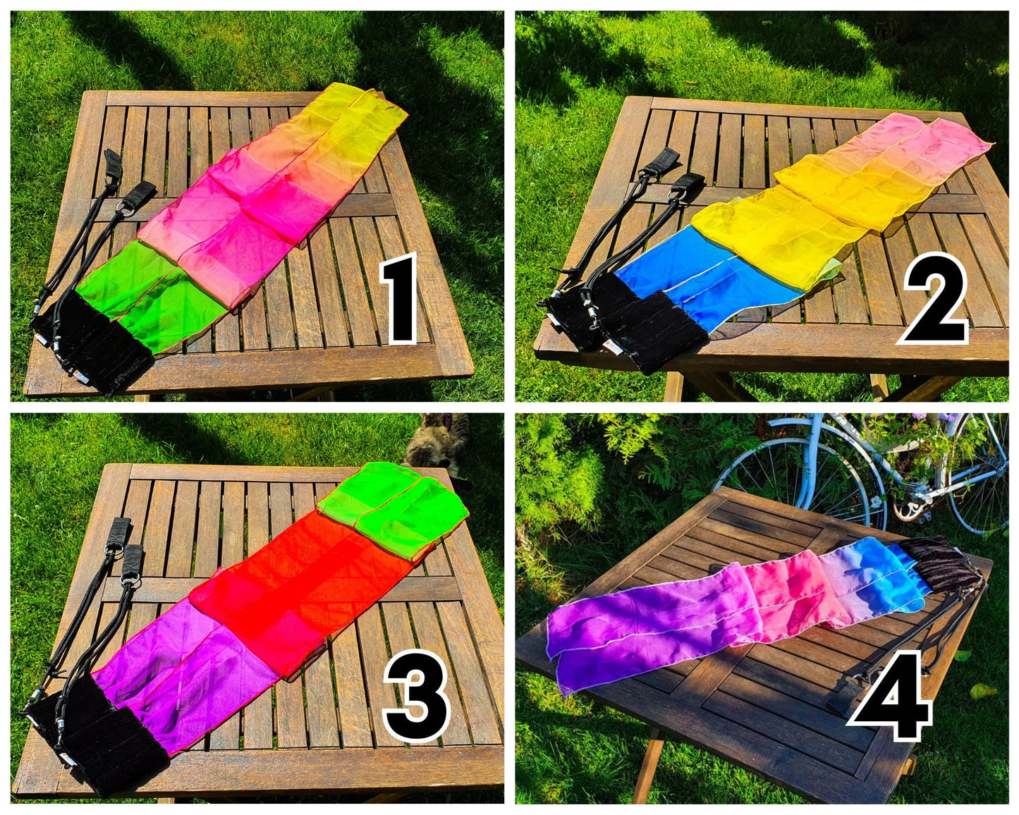 Wind Poi ribbon fabric training spinning and dancing poi