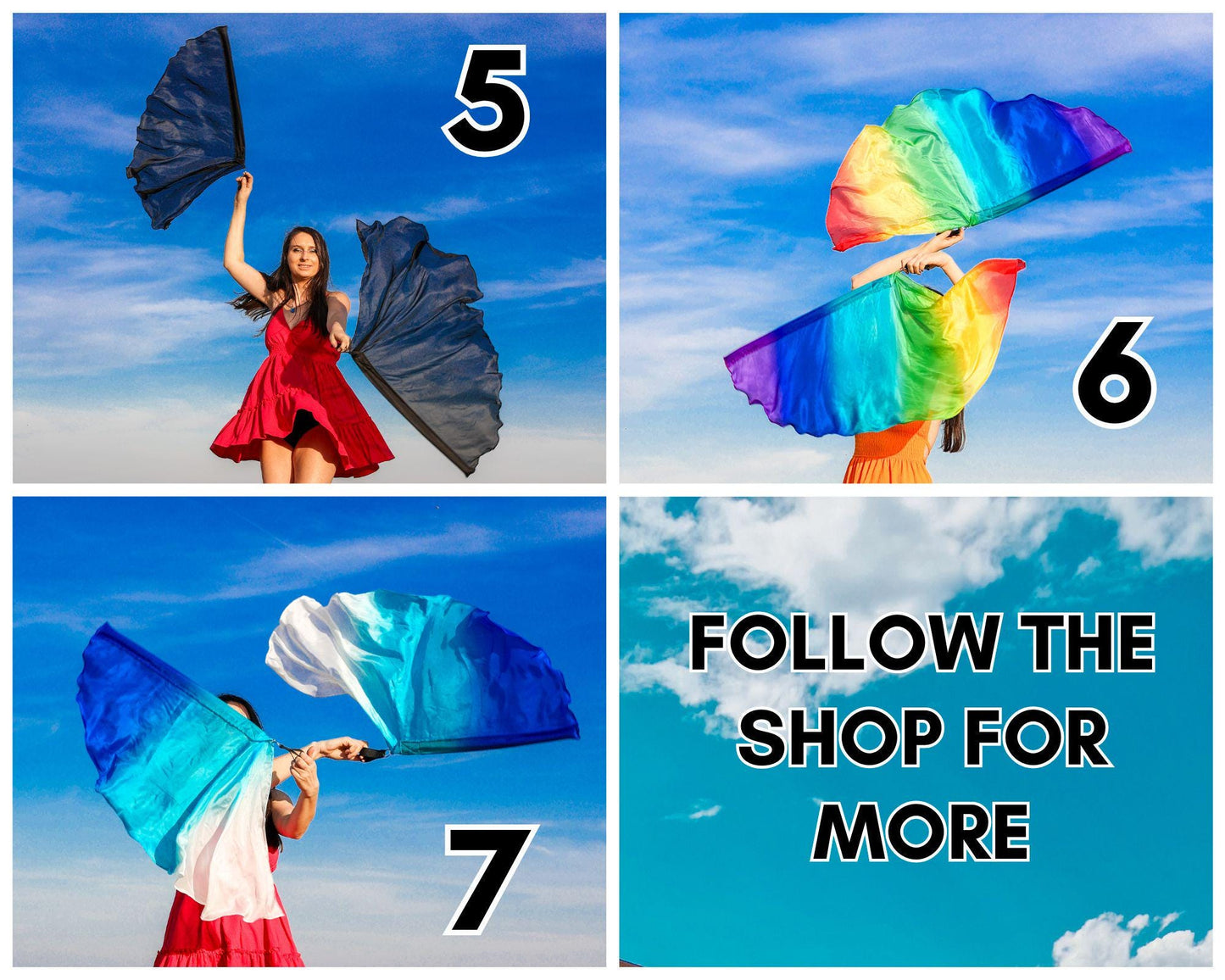 Half circle flag poi - small  + FREE SHIPPING